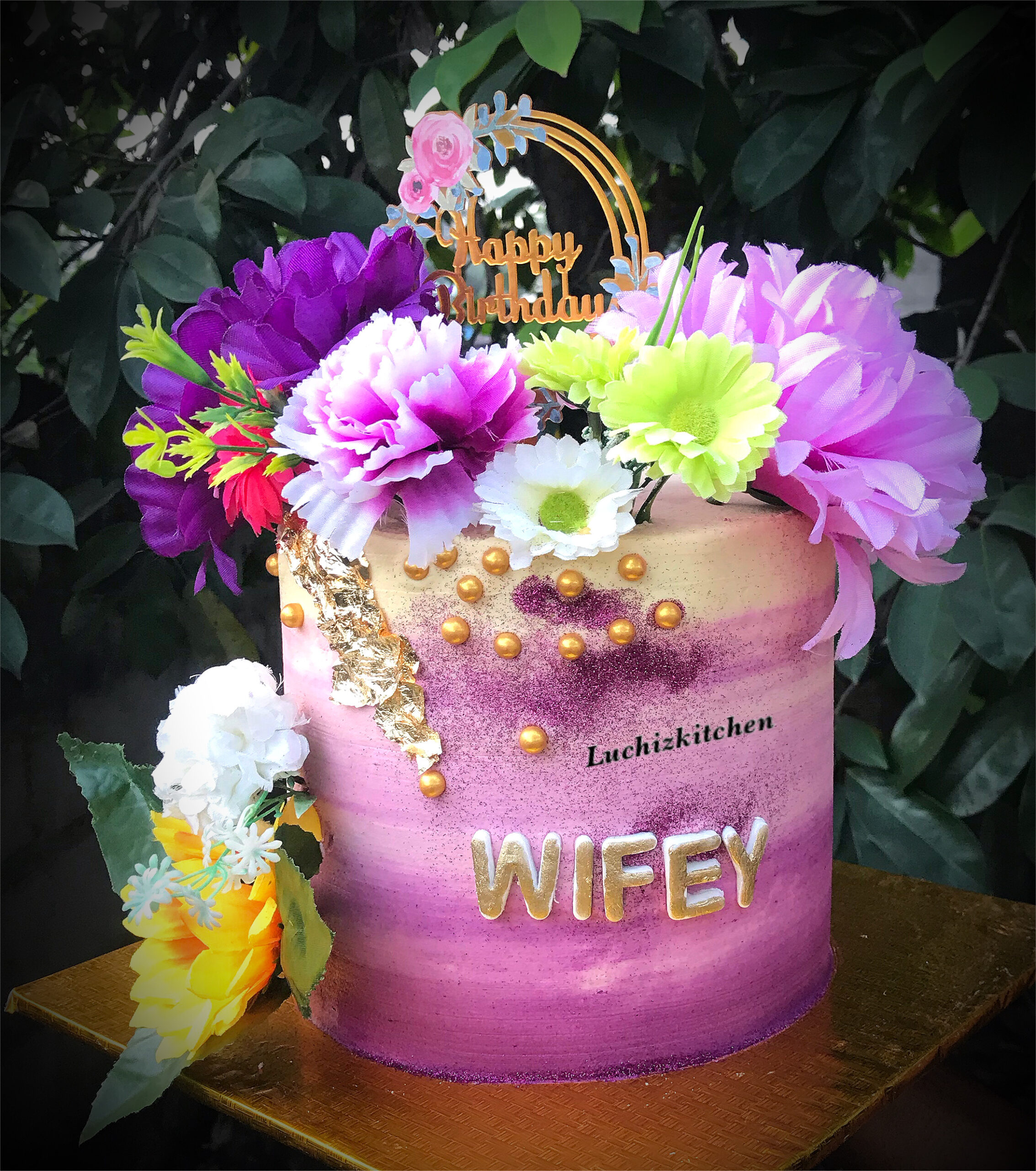 Buttercream birthday cake